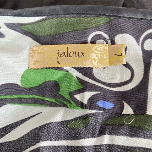 Jaloux Abstract Print Silk Blouse - Picture 6 of 6